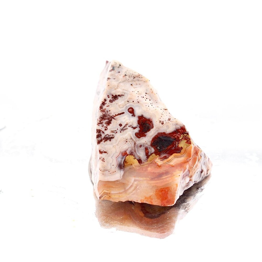 Mexican Crazy Lace Agate, Raw Rough Natural Lapidary Cabochon Material - Picture 4 of 11